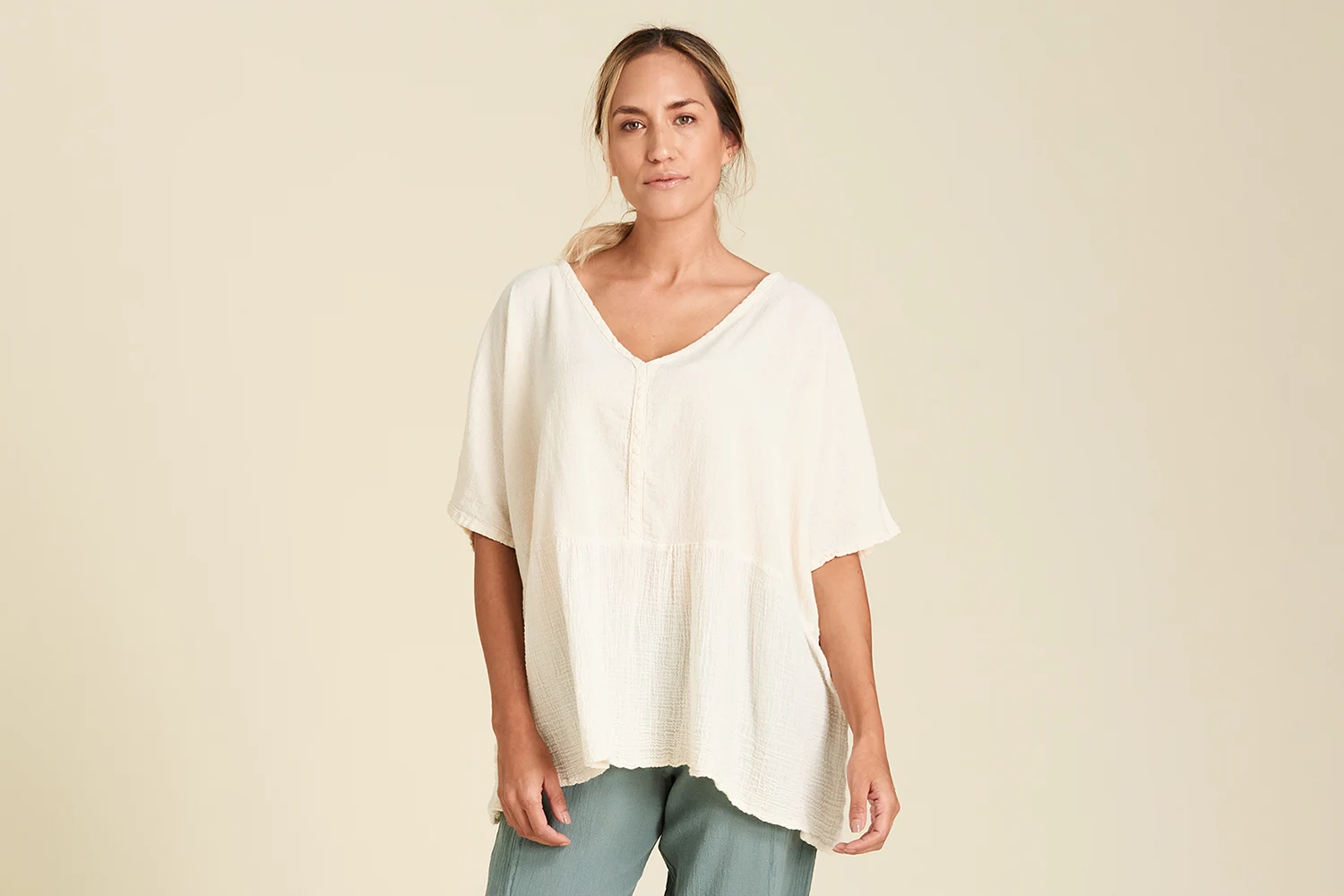 Blusas de algodón para mujer Abacá 100 algodón Hecho en México