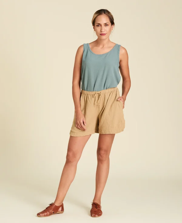 Short de algodón con bolsas Shorty color beige Cashew