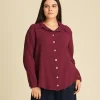 Camisa básica de algodón Josephine Beet