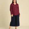 Camisa básica de algodón Josephine Beet