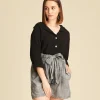 Camisa básica de algodón Josephine Black