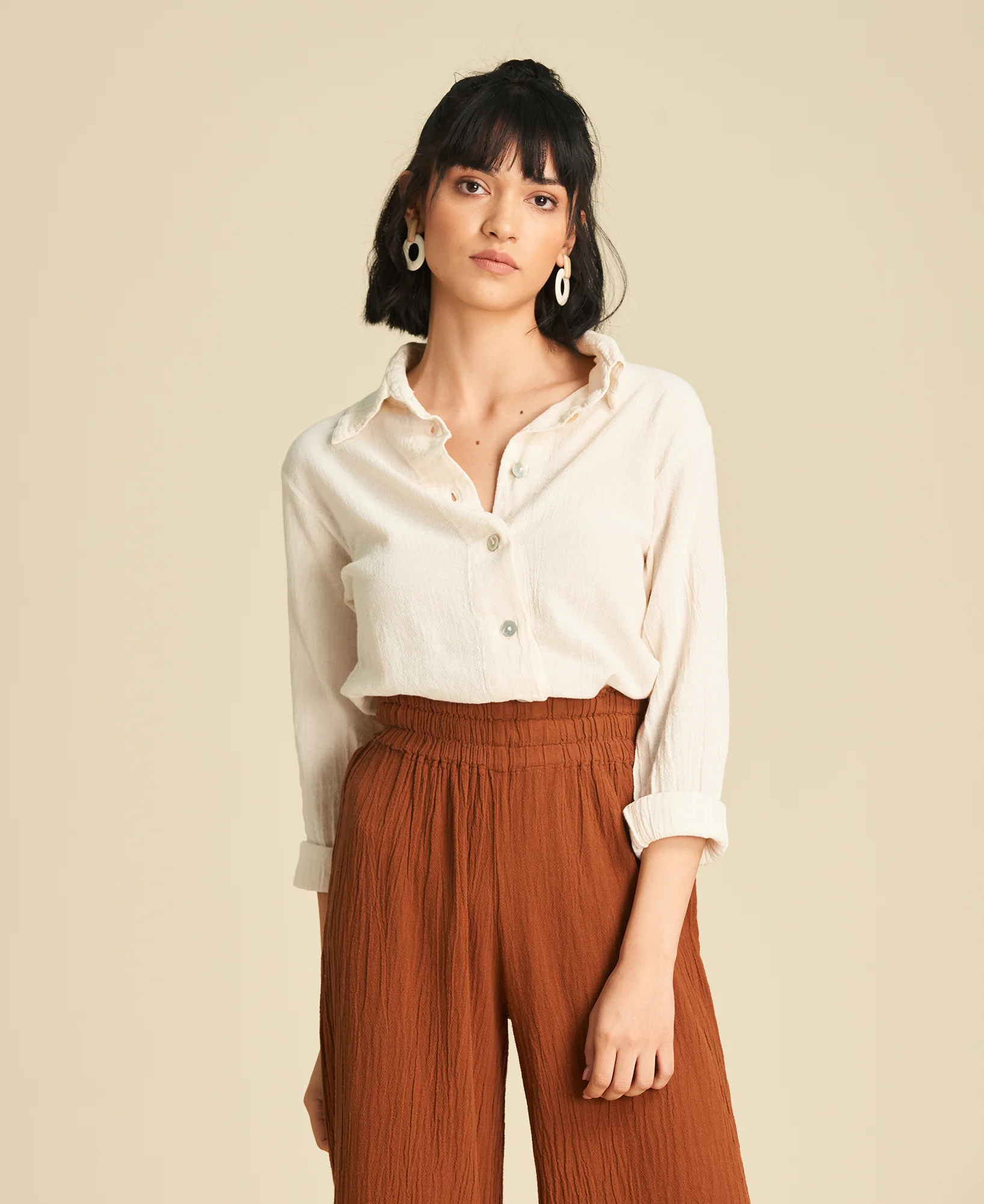 Camisa básica de algodón Josephine Bone
