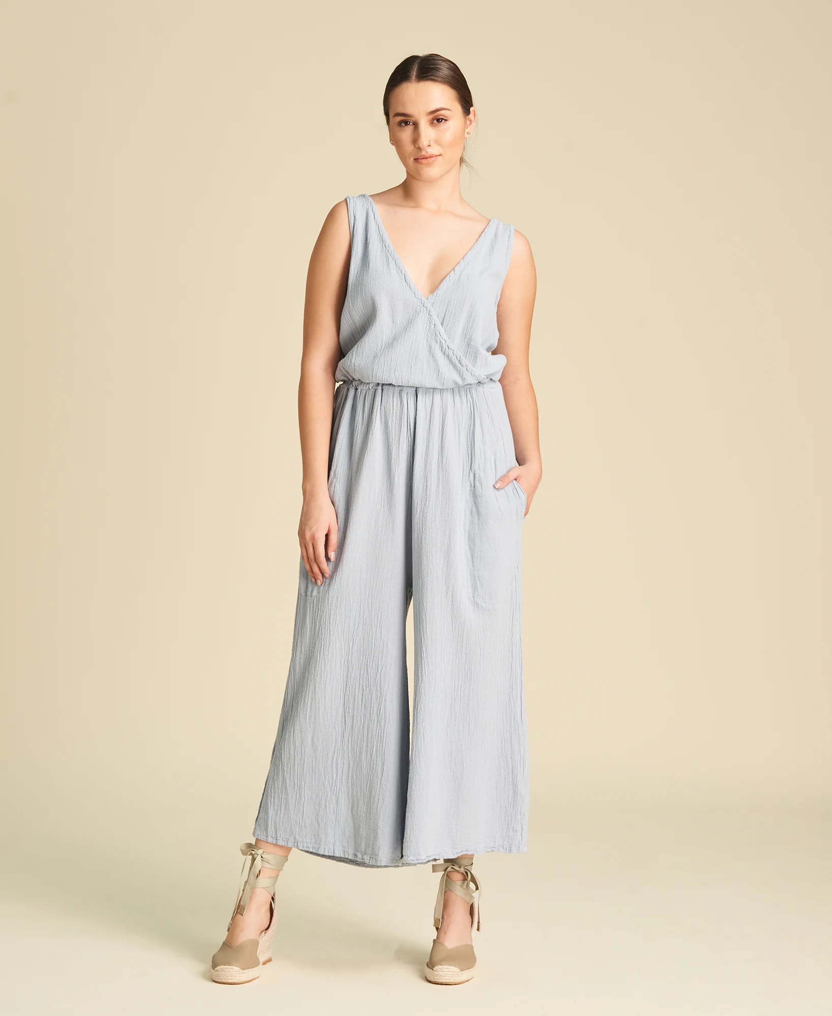 Jumpsuit holgado sin mangas Leonora