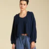Blusa amplia con capucha Rosalind