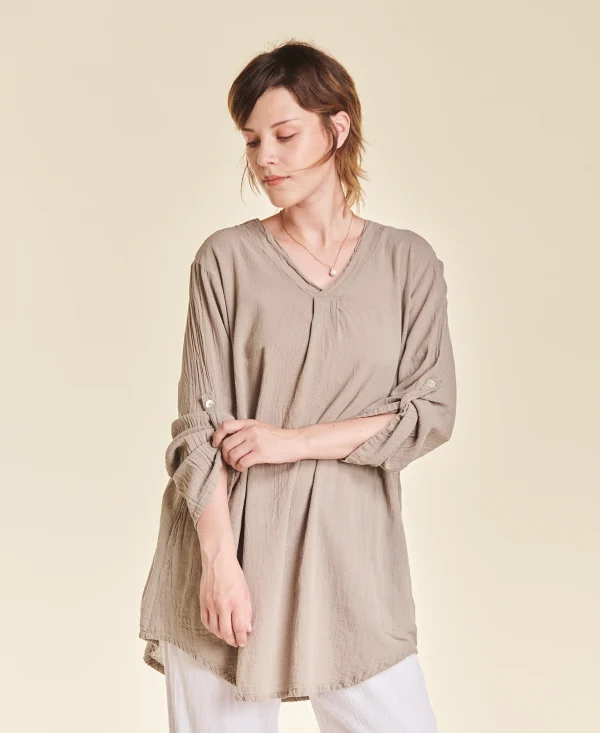 Rebajas brunch taupe 01 - Abacá 100% Algodón